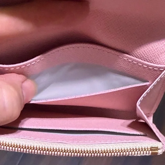 Louis Vuitton Rosalie Coin Purse Damier Azur in Rose Ballerine Pink - Picture 7 of 10